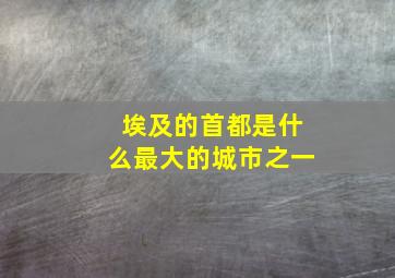 埃及的首都是什么最大的城市之一