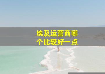 埃及运营商哪个比较好一点