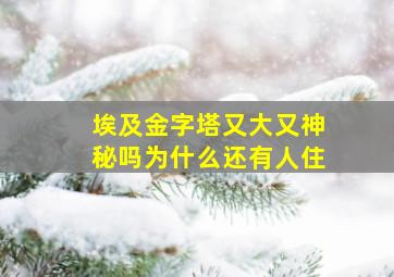 埃及金字塔又大又神秘吗为什么还有人住