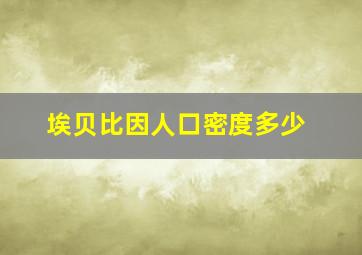 埃贝比因人口密度多少