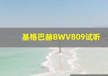 基格巴赫BWV809试听