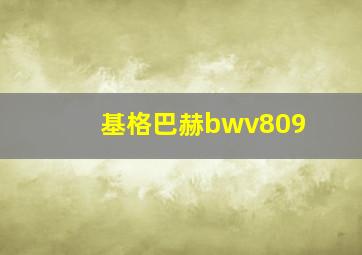 基格巴赫bwv809