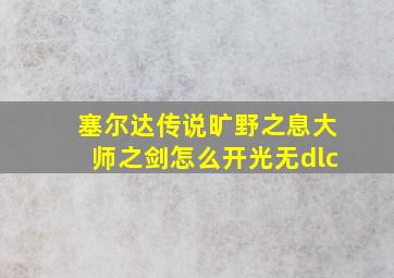 塞尔达传说旷野之息大师之剑怎么开光无dlc