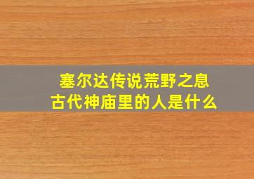 塞尔达传说荒野之息古代神庙里的人是什么