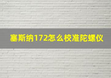 塞斯纳172怎么校准陀螺仪