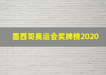 墨西哥奥运会奖牌榜2020