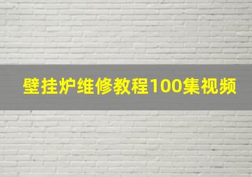 壁挂炉维修教程100集视频