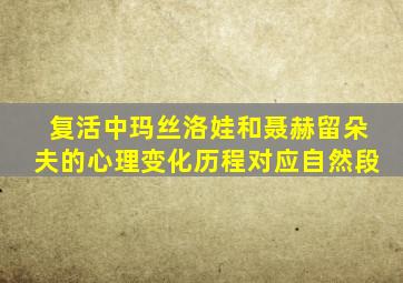 复活中玛丝洛娃和聂赫留朵夫的心理变化历程对应自然段