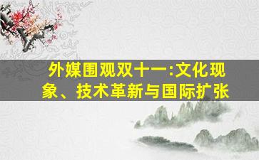 外媒围观双十一:文化现象、技术革新与国际扩张