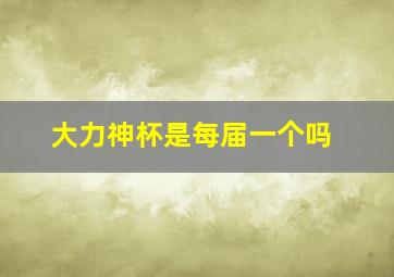 大力神杯是每届一个吗