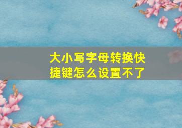 大小写字母转换快捷键怎么设置不了