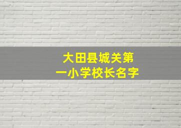 大田县城关第一小学校长名字