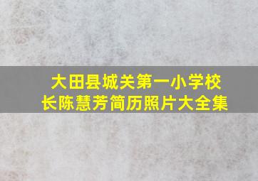 大田县城关第一小学校长陈慧芳简历照片大全集