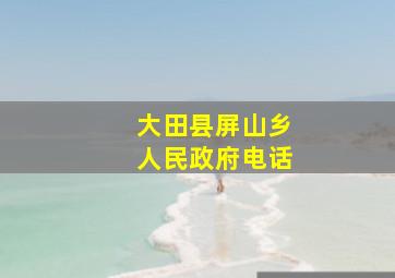 大田县屏山乡人民政府电话