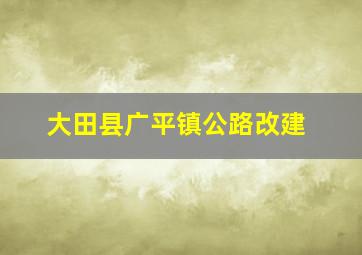 大田县广平镇公路改建