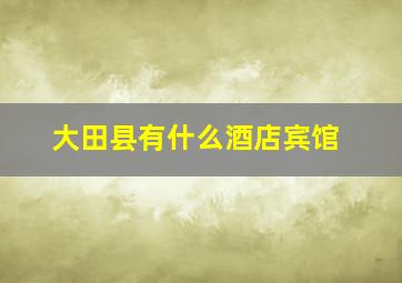 大田县有什么酒店宾馆