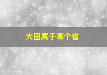 大田属于哪个省