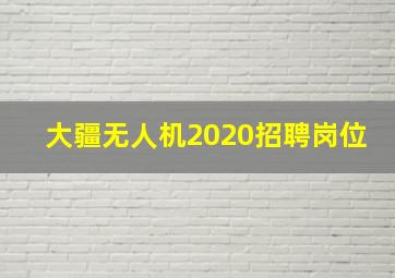 大疆无人机2020招聘岗位