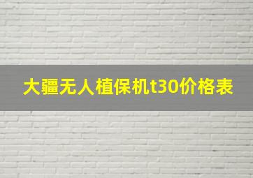 大疆无人植保机t30价格表