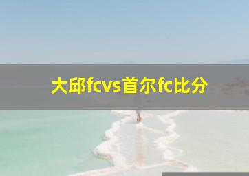 大邱fcvs首尔fc比分