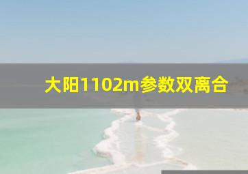 大阳1102m参数双离合