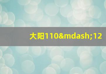 大阳110—12