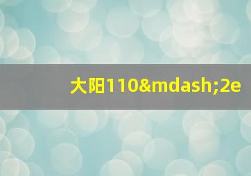 大阳110—2e