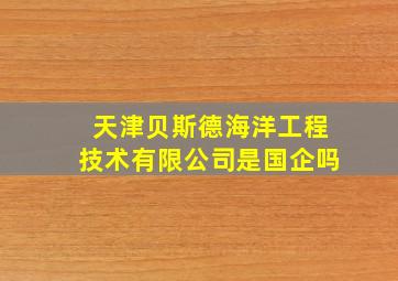 天津贝斯德海洋工程技术有限公司是国企吗