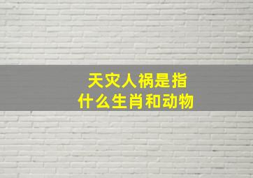 天灾人祸是指什么生肖和动物