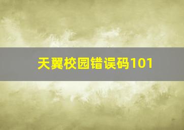 天翼校园错误码101