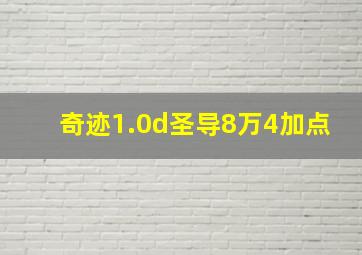 奇迹1.0d圣导8万4加点