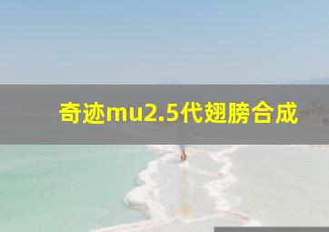 奇迹mu2.5代翅膀合成