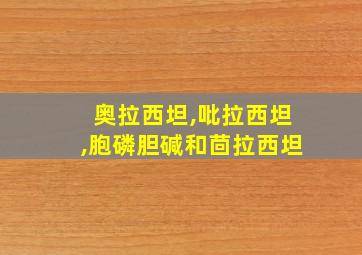 奥拉西坦,吡拉西坦,胞磷胆碱和茴拉西坦