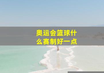 奥运会篮球什么赛制好一点