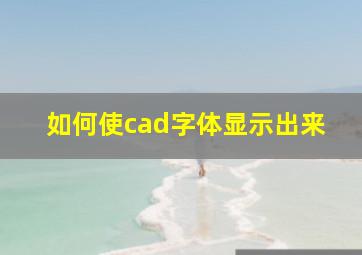 如何使cad字体显示出来