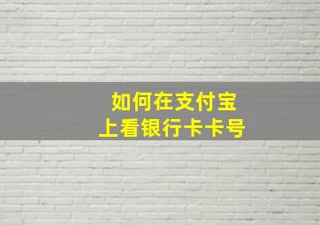 如何在支付宝上看银行卡卡号