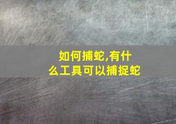 如何捕蛇,有什么工具可以捕捉蛇