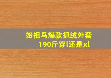 始祖鸟爆款抓绒外套190斤穿l还是xl