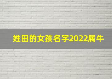 姓田的女孩名字2022属牛