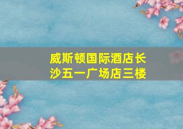 威斯顿国际酒店长沙五一广场店三楼