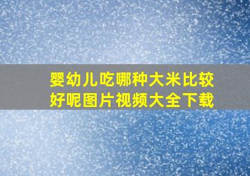 婴幼儿吃哪种大米比较好呢图片视频大全下载