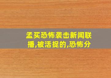 孟买恐怖袭击新闻联播,被活捉的,恐怖分