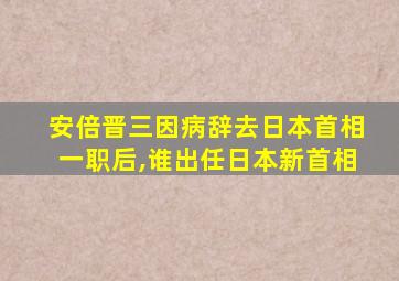 安倍晋三因病辞去日本首相一职后,谁出任日本新首相