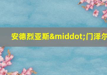 安德烈亚斯·门泽尔