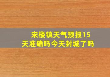 宋楼镇天气预报15天准确吗今天封城了吗