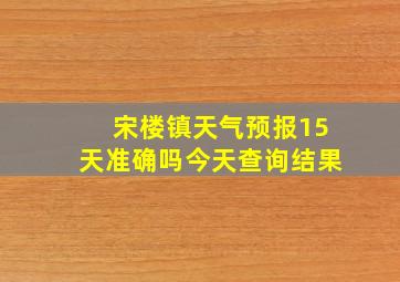 宋楼镇天气预报15天准确吗今天查询结果