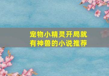 宠物小精灵开局就有神兽的小说推荐