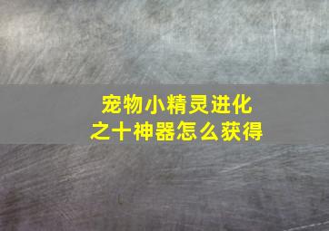 宠物小精灵进化之十神器怎么获得