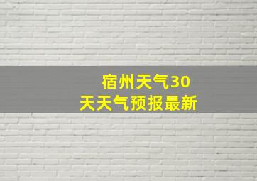 宿州天气30天天气预报最新