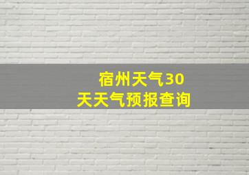 宿州天气30天天气预报查询